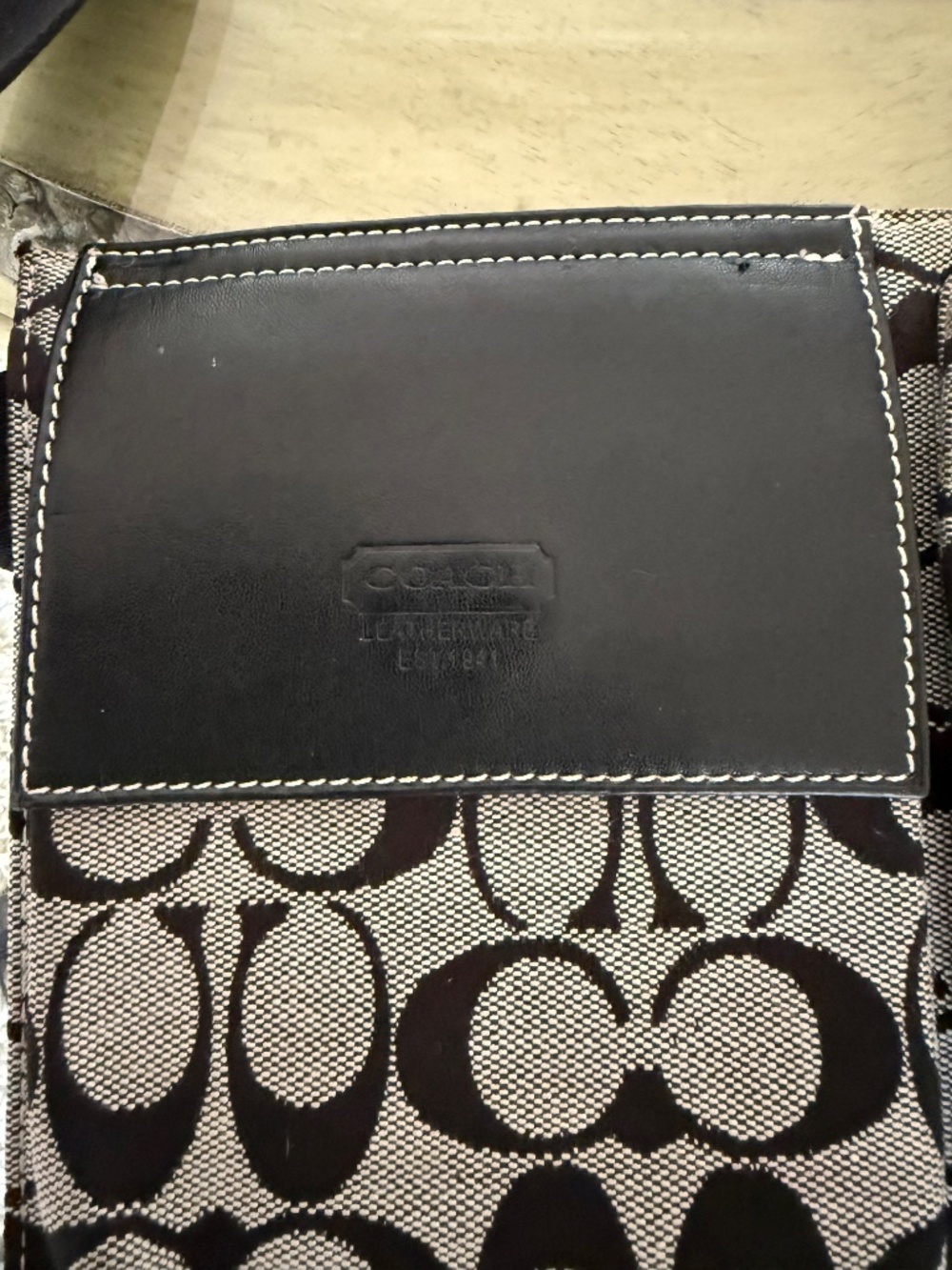 Vtg Coach Signature Jacquard Black Flat File/Utility Belt Bag Circa 2003–2007 - Picture 14 of 16